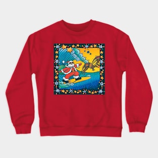 Surfing Santa Crewneck Sweatshirt